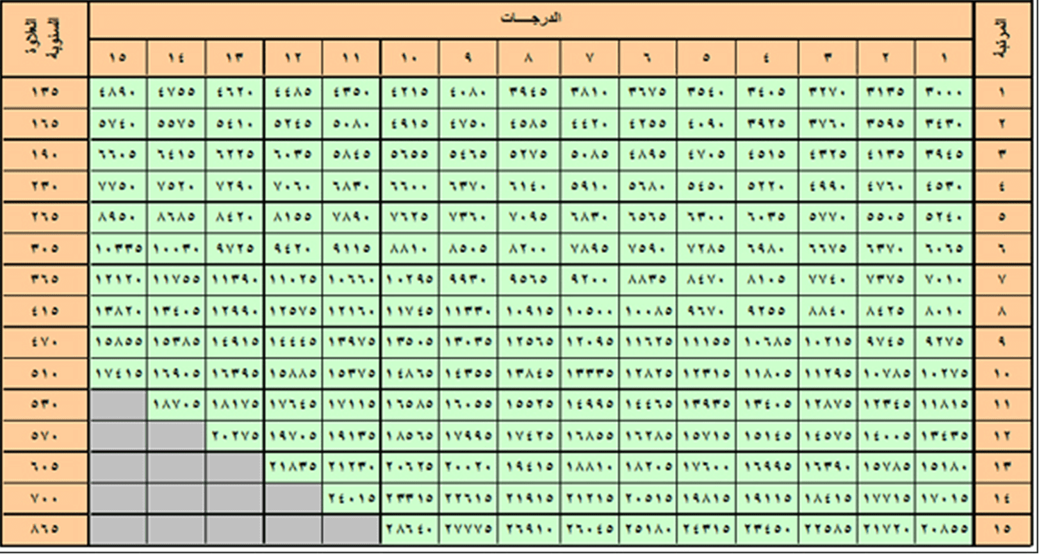 رواتب الأمن العام