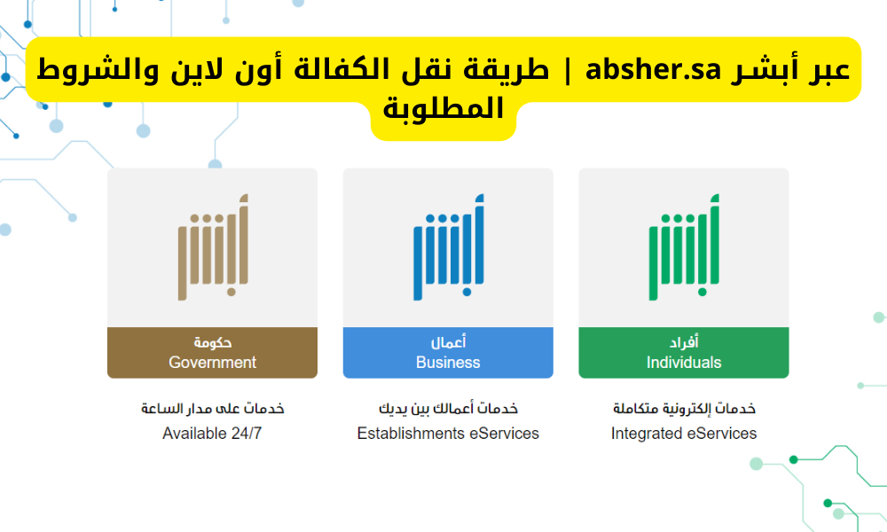 نقل الكفالة عبر منصة أبشر